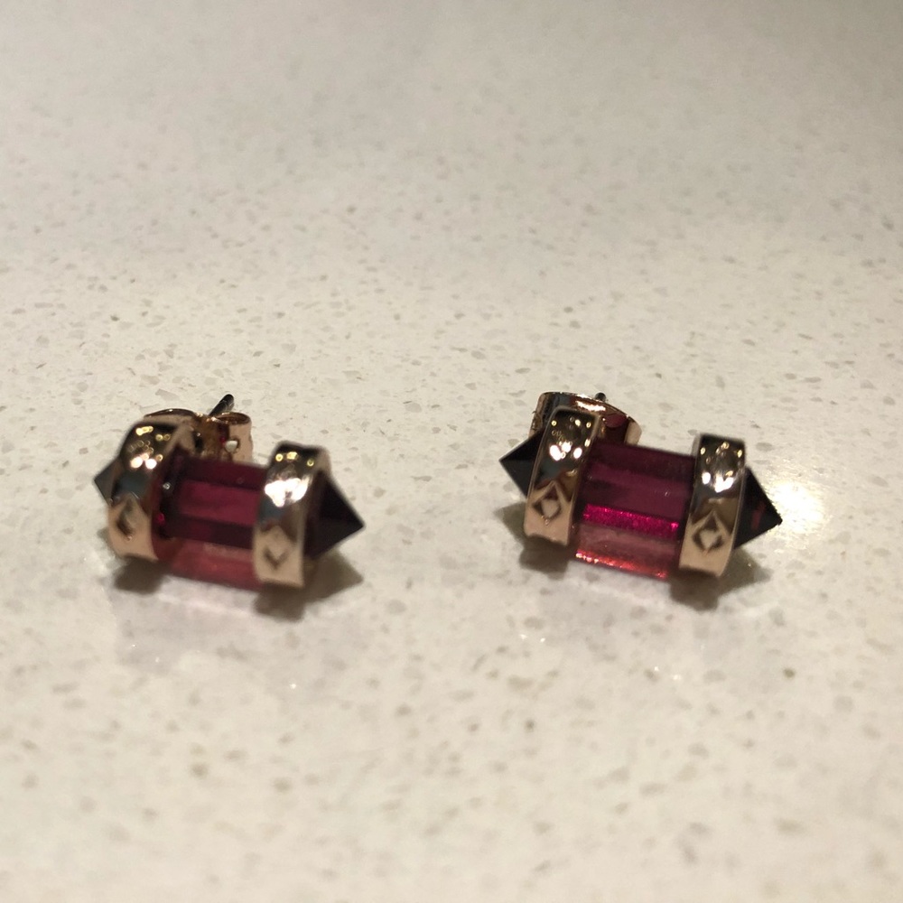 Bauble Bar Purple Stone Gold Posts